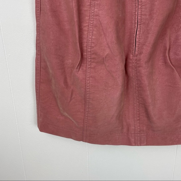 Free People Faux Vegan Leather Coated Mini Skirt - Picture 6 of 8